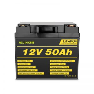 د بریښنا بریښنا سیسټم لپاره 12V 50Ah ریچارج وړ ژور سائیکل Lifepo4 بیټرۍ پیک