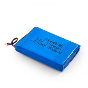 د LiPO د چارج وړ بیټرۍ 753048 3.7V 1100mAh / 7.4V 1100mAH / 3.7V 2200mAH
